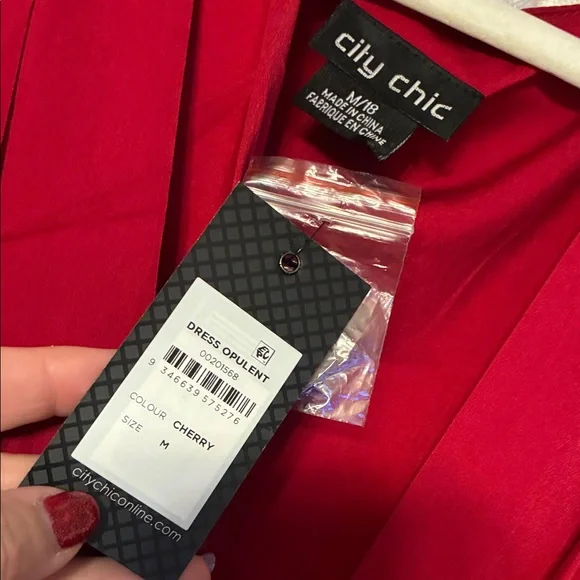 NWT Red Wrap Dress - Picture 2 of 4